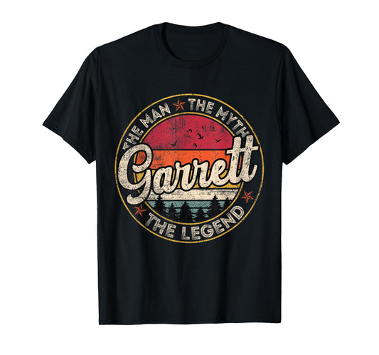 Garrett The Man The Myth The Legend Personalized Name T-Shirt