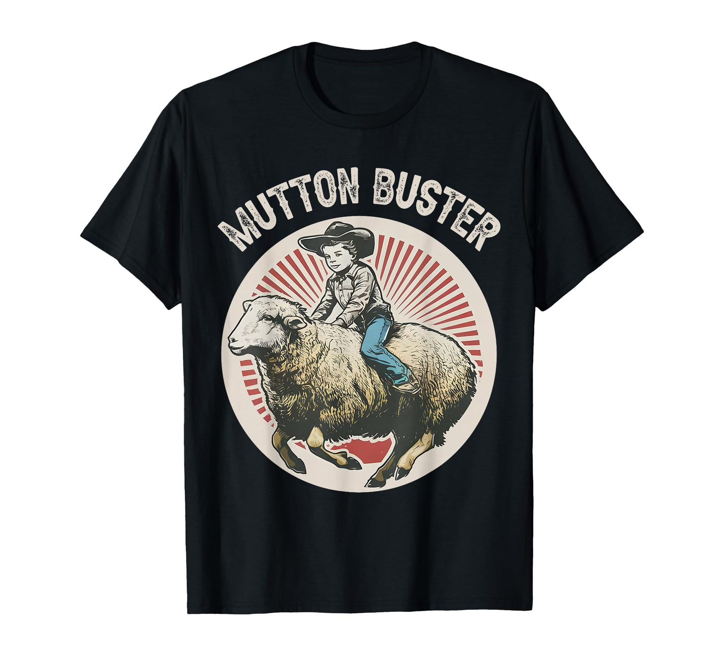 Mutton Buster Mutton Busting Sheep Riding Texas Rodeo Kids T-Shirt