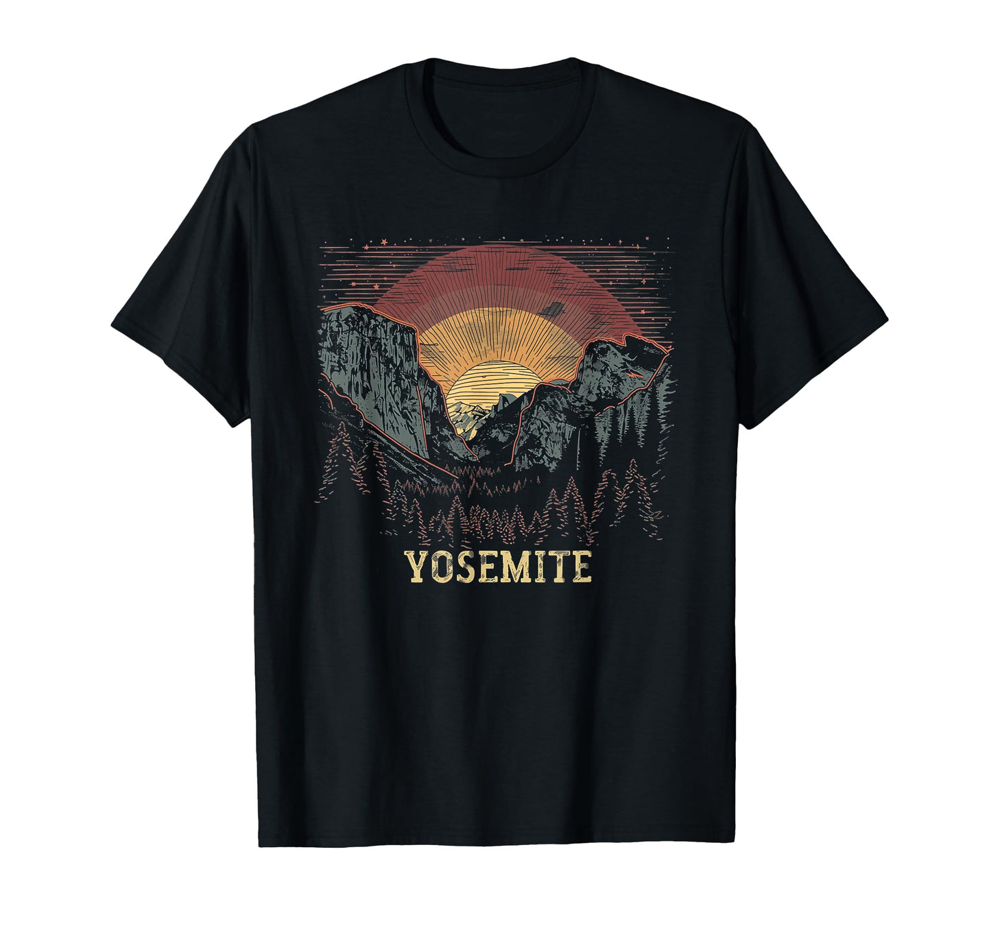 Yosemite - US National Park Vintage Men Women Kids Retro T-Shirt
