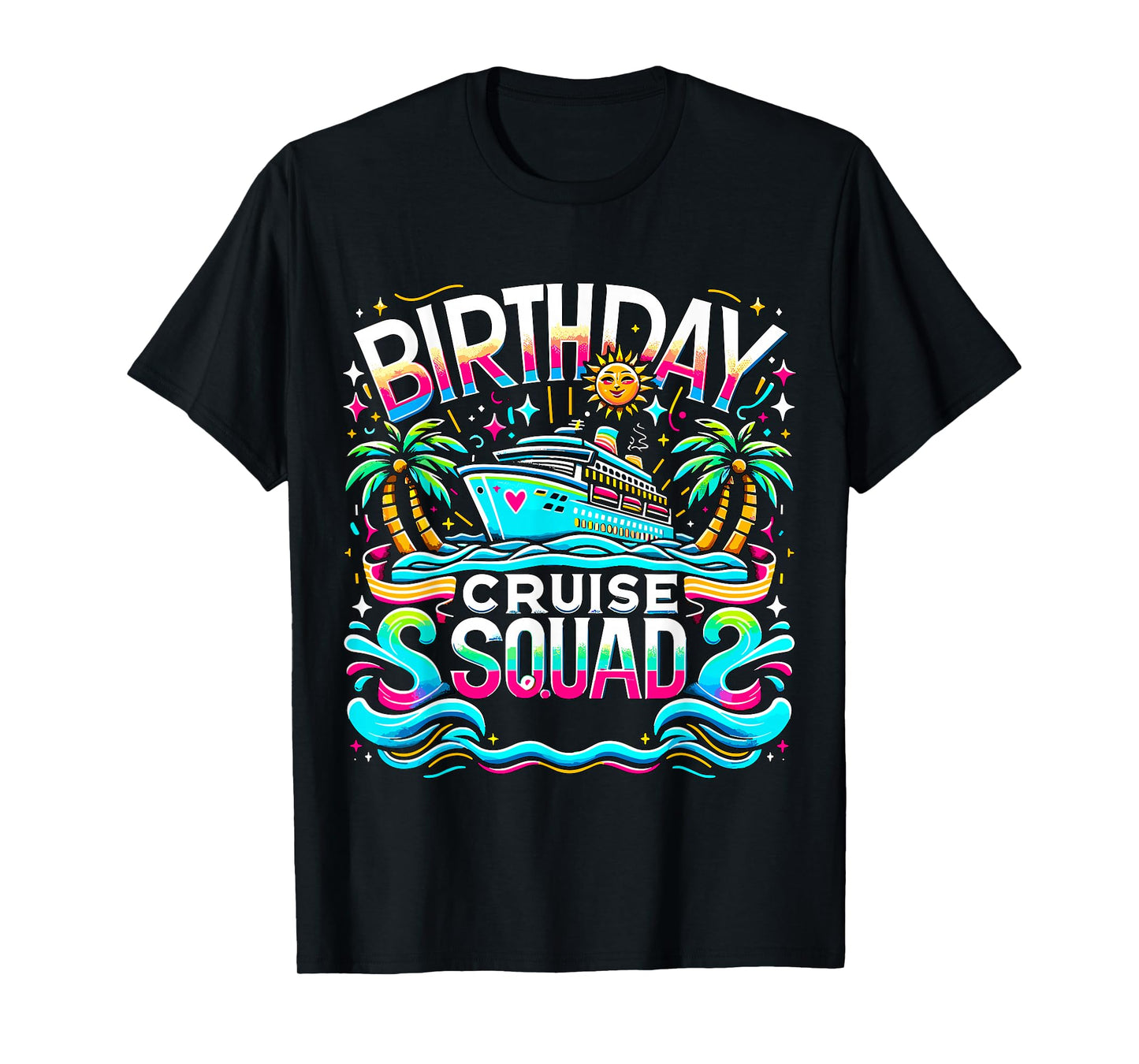 Birthday Cruise Crew Squad Matching Family T-Shirt