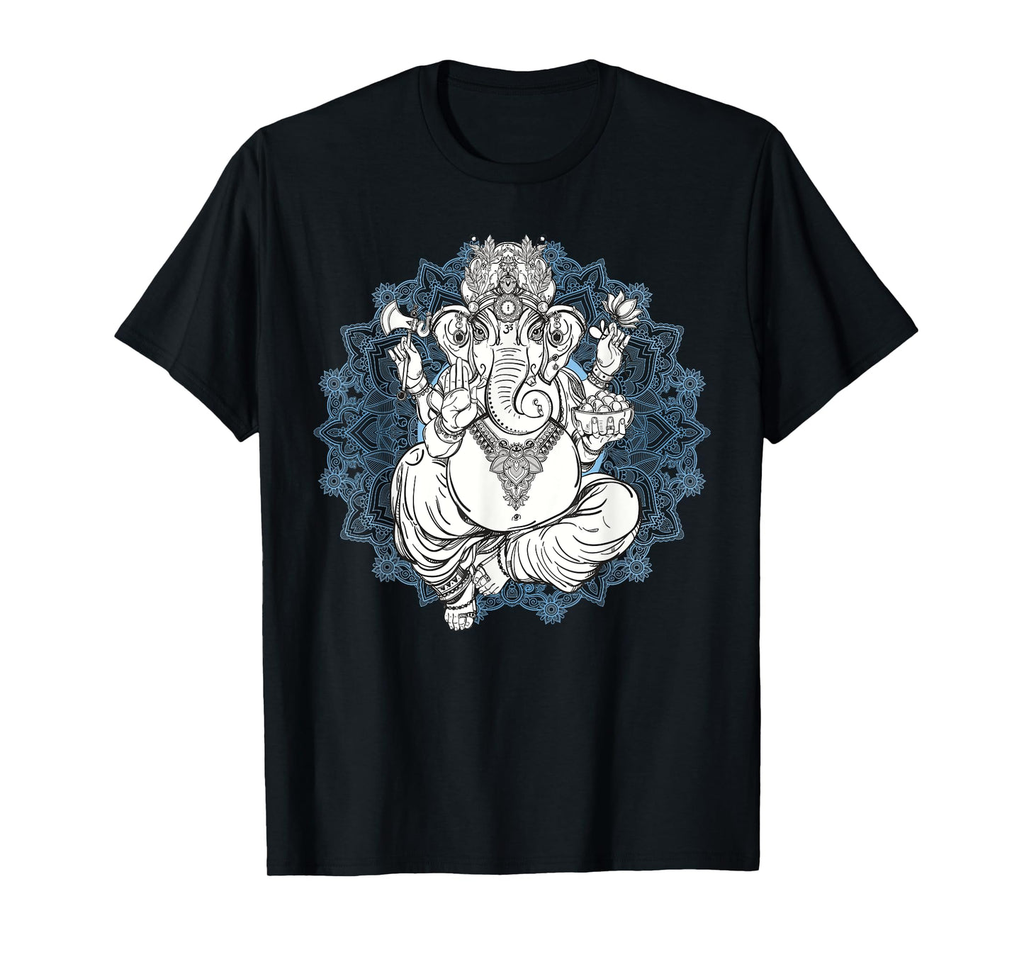 Hindu Elephant God Ganesha Tshirt - Oriental India Henna Tee T-Shirt