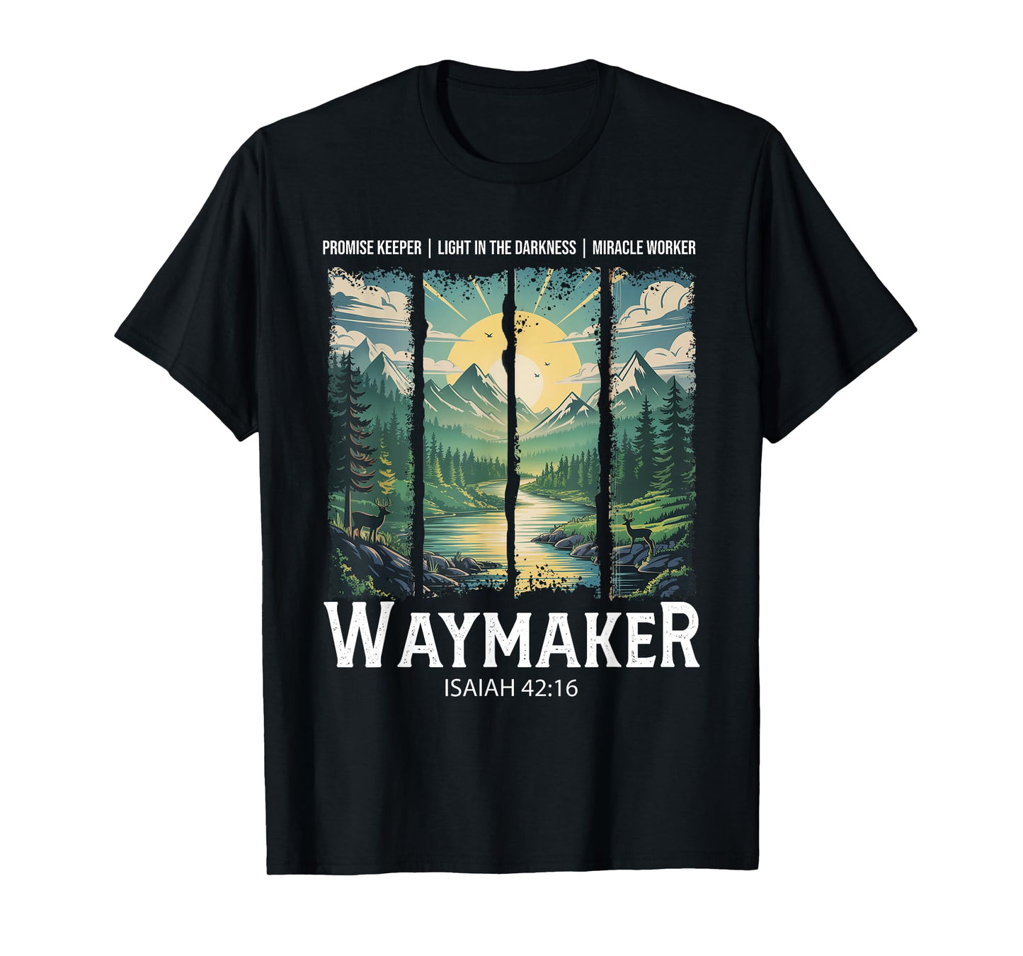 Vintage Waymaker Promise Keeper Miracle Worker Christian T-Shirt