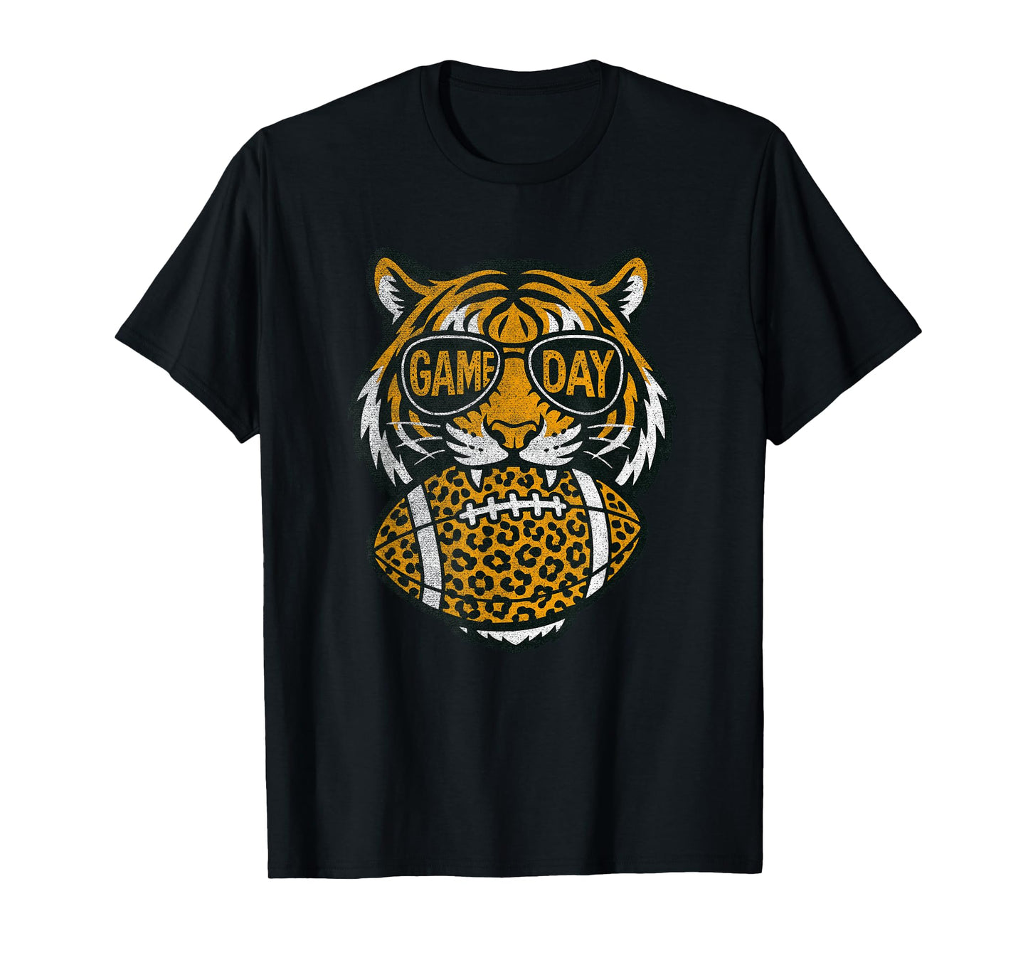 Tiger Leopard Football Game Day for Men, Women & Kids T-Shirt
