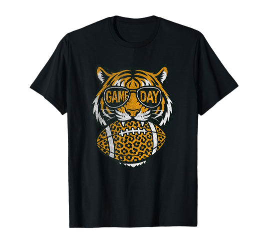 Tiger Leopard Football Game Day for Men, Women & Kids T-Shirt