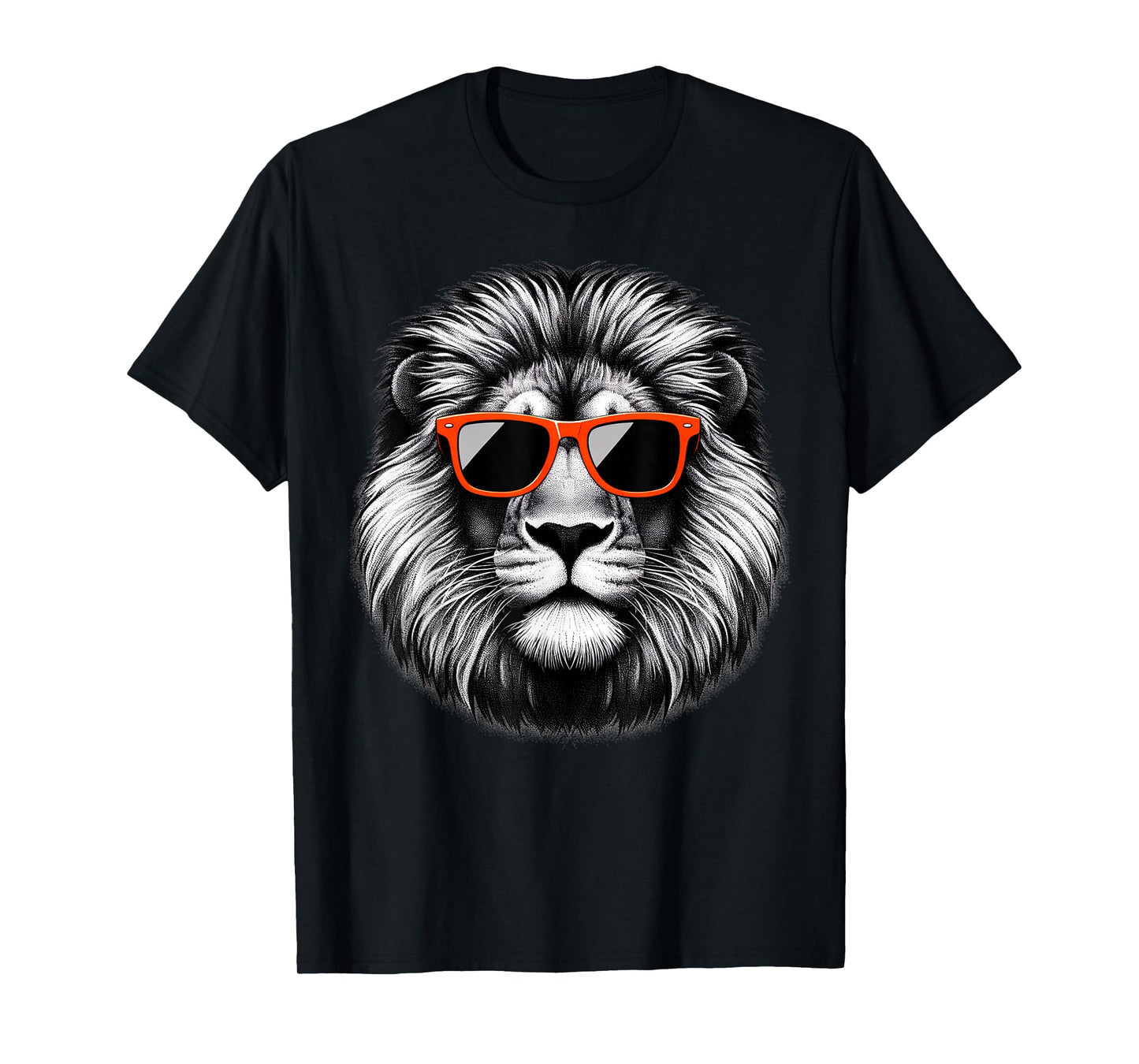 Cool Lion Wearing Sunglasses Graphic Art T-Shirt