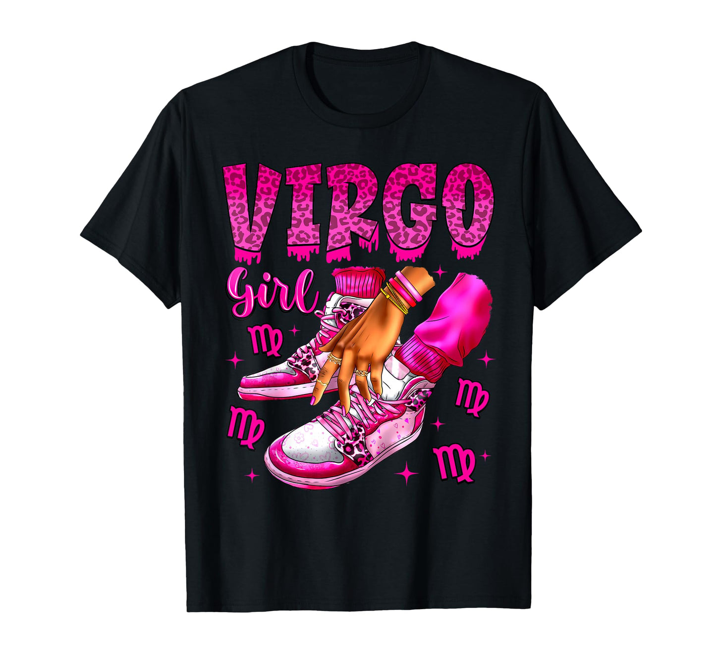 Virgo Girl Birthday Black Women Sneakers Zodiac Bday T-Shirt