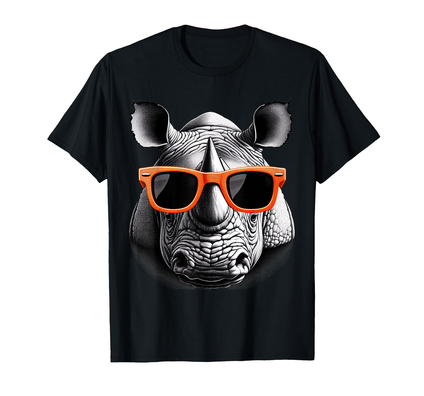 Cool Rhino Wearing Sunglasses Graphic Art T-Shirt