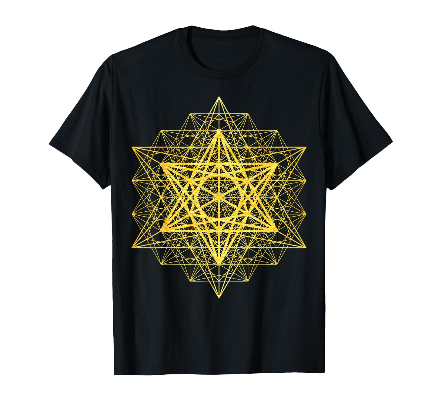 Sacred 64 Tetrahedron Metatron Cube Sacred Geometry Flower T-Shirt