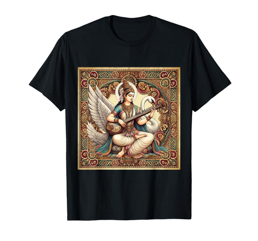 Hindu Goddess Saraswati Hinduism Mythology Vintage T-Shirt