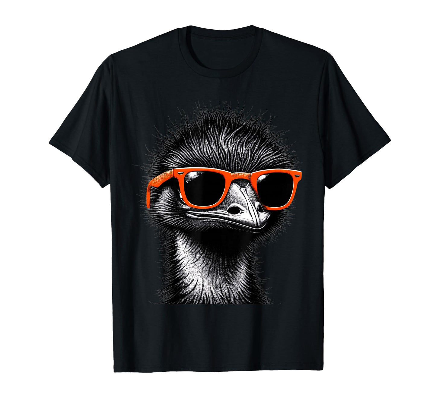 Cool Emu Bird Wearing Sunglasses Graphic Art T-Shirt
