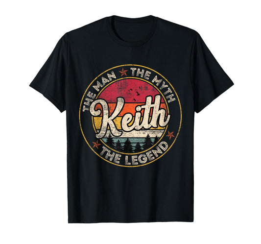 Keith The Man The Myth The Legend Personalized Name T-Shirt