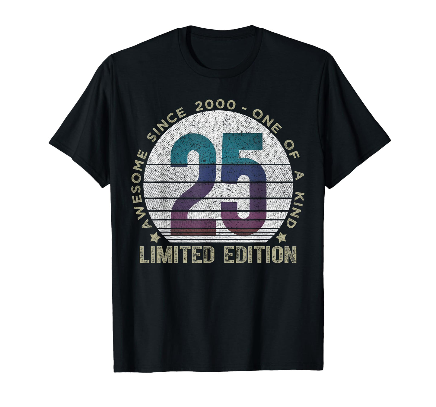 25 Year Old Gifts Vintage 2000 Limited Edition 25th Birthday T-Shirt