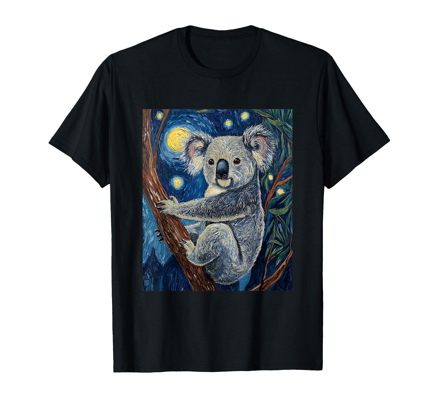 Cute Koala Bear - Van Gogh Style - Starry Night Graphic T-Shirt