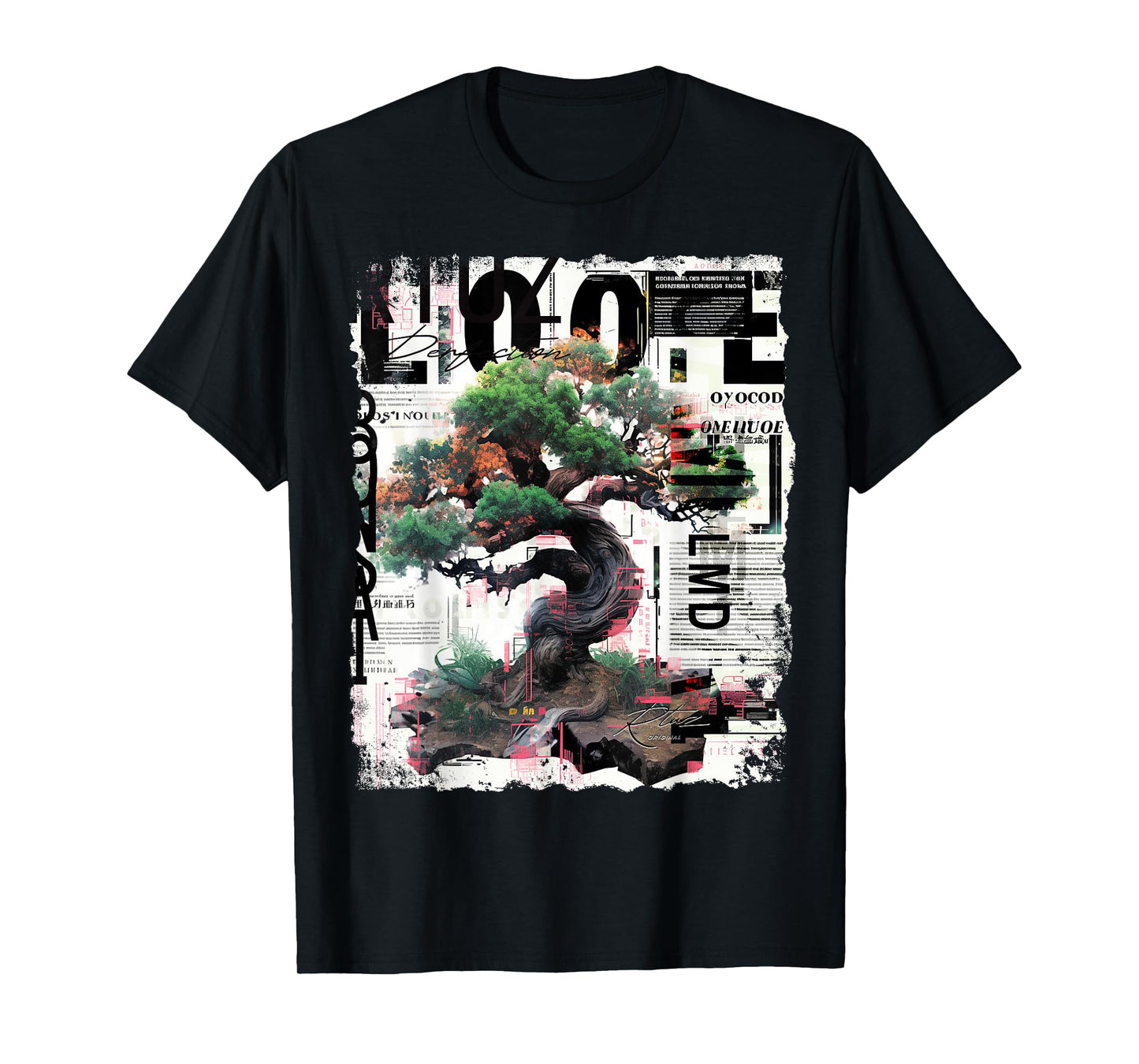 Hip Hop Y2K Vintage Hipster Edgy Urban Streetwear Bonsai T-Shirt