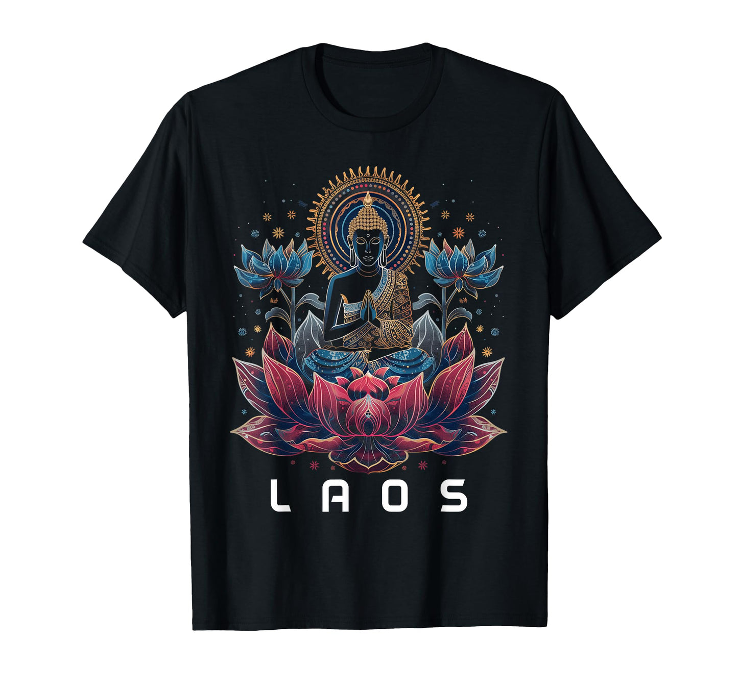 Laos Buddha Vintage Buddhist Souvenir T-Shirt