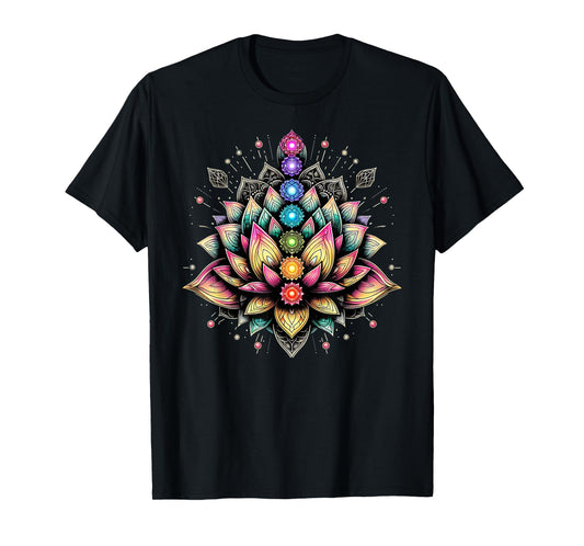 Chakra Lotus Flower Spiritual Yoga Lover T-Shirt