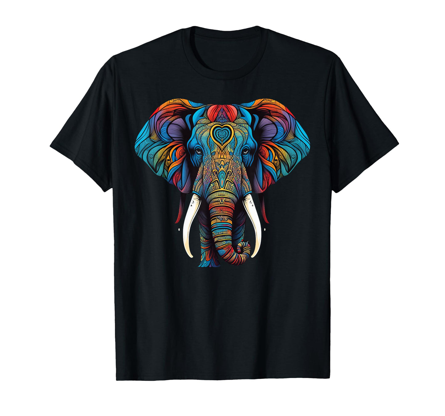 Geometry Elephant Mandala Art T-Shirt