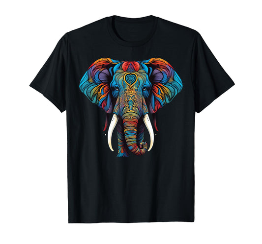 Geometry Elephant Mandala Art T-Shirt