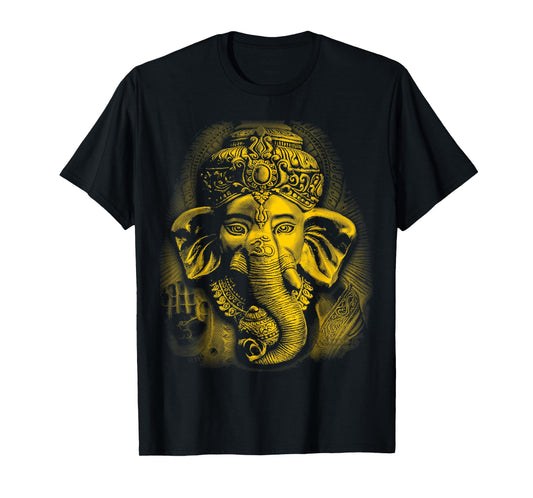 Gold Ganesh Yoga T-Shirt