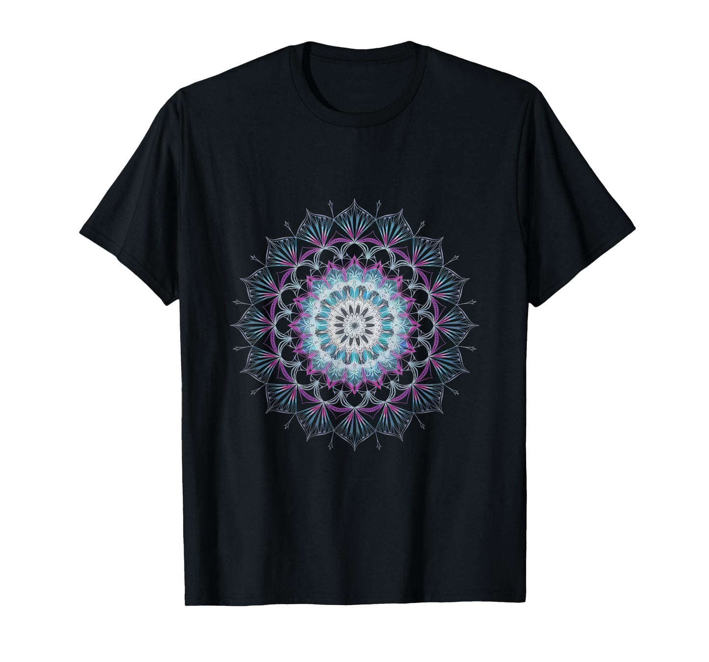 Watercolor Mandala Sacred Fractal Geometry Art T-Shirt