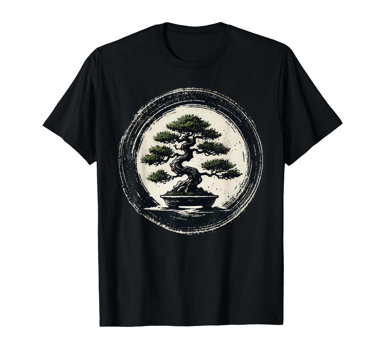 Japanese Bonsai Tree Zen Enso Circle T-Shirt