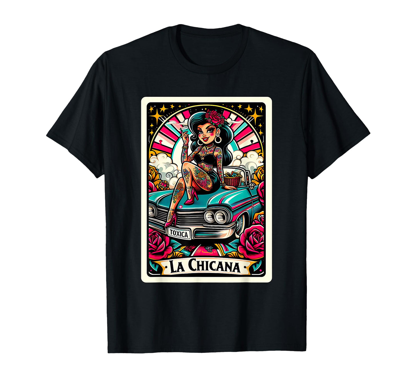 La Toxica Mexican Tarot Card Latina Woman Chicana T-Shirt