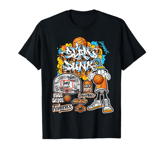 Cool Basketball Graffiti Style Illustration Graphic Designs T-Shirt