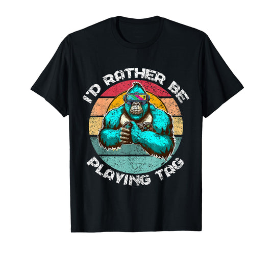 I'd Rather Be Playing Tag Gorilla Monke Tag Gorilla VR Gamer T-Shirt