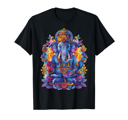 Ganesh spiritual hindu god elephant yoga meditation T-Shirt