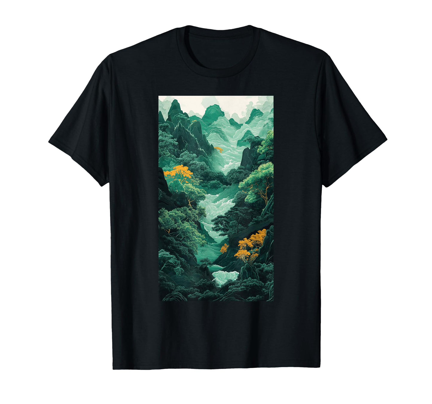Jade Art Landscape Mountain landscape Nature art T-Shirt