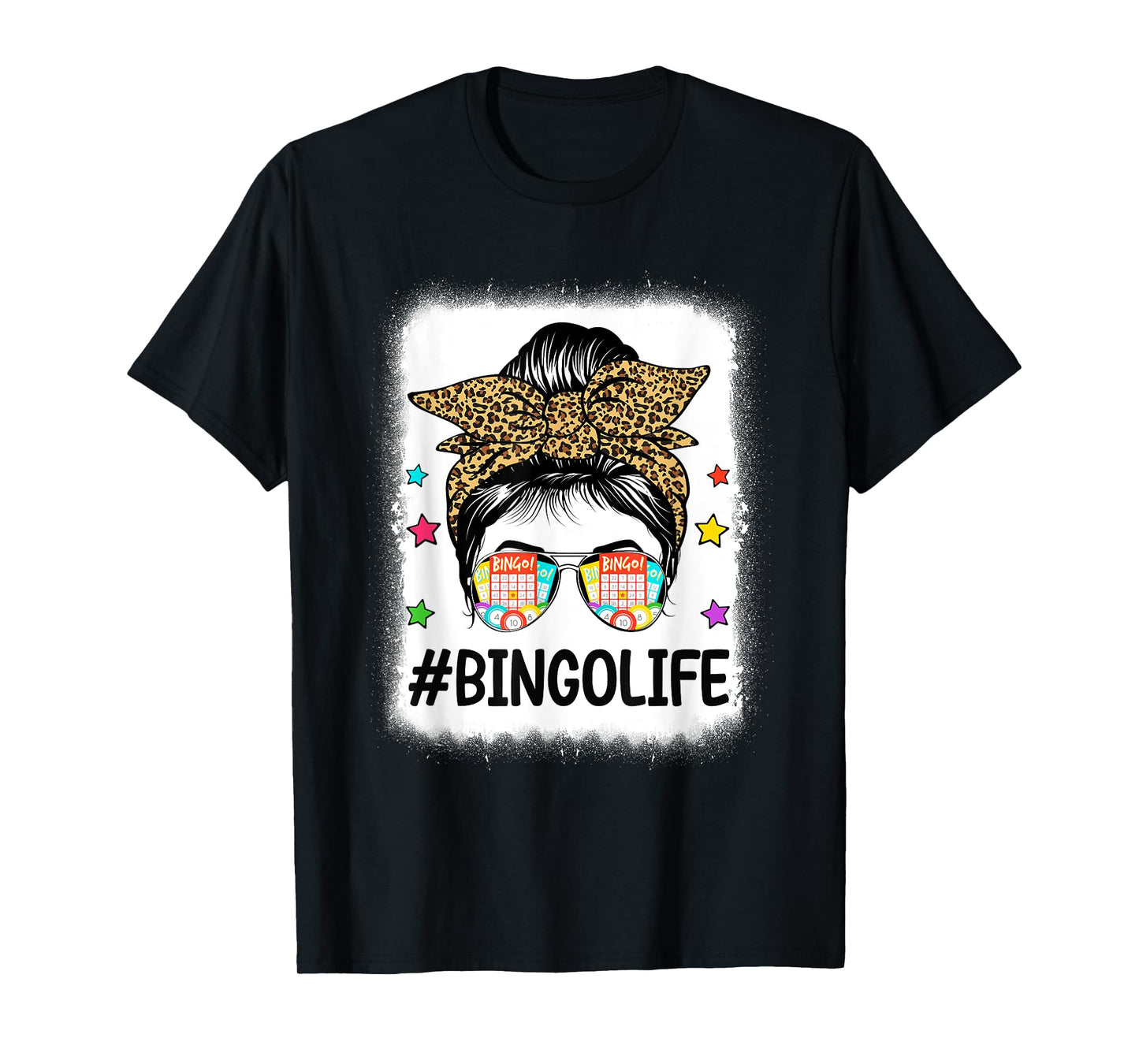 Funny Bingo Life Bingo Messy Buns Gambling Womens Bingo T-Shirt