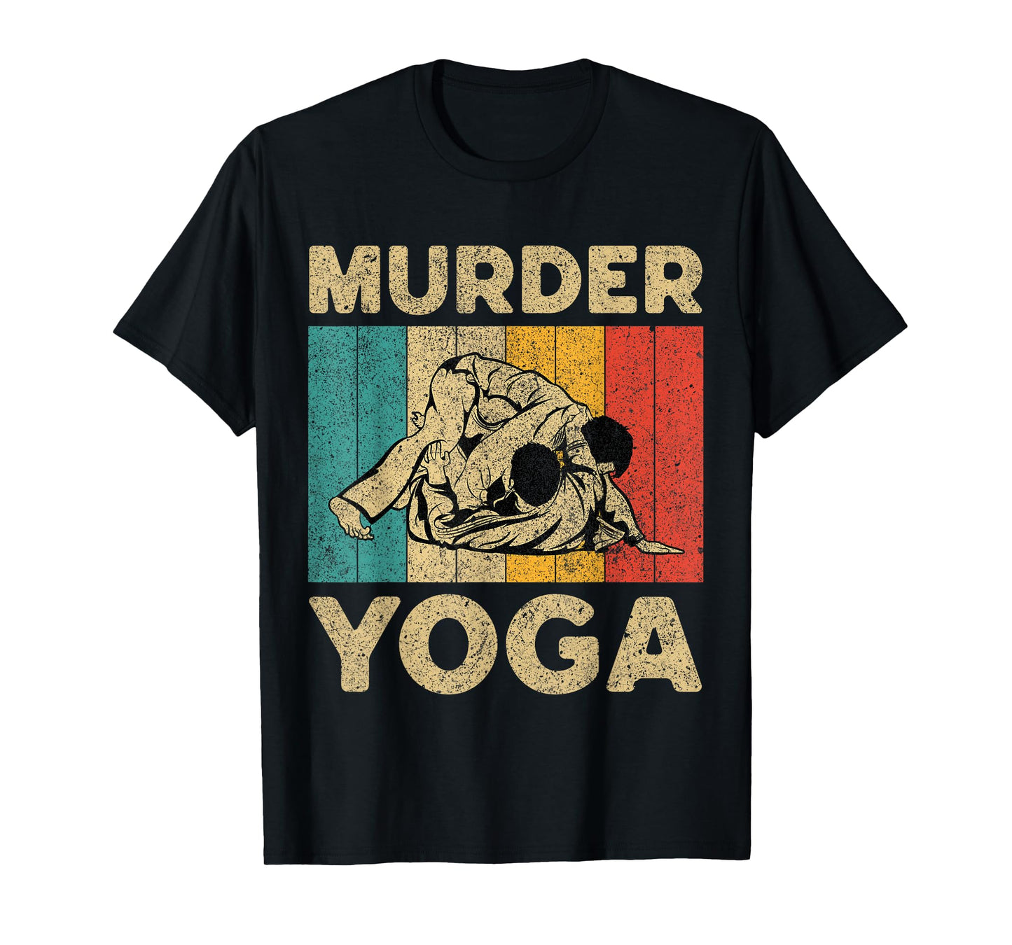 Murder Yoga Funny Vintage BJJ Brazilian Jiu Jitsu T-Shirt