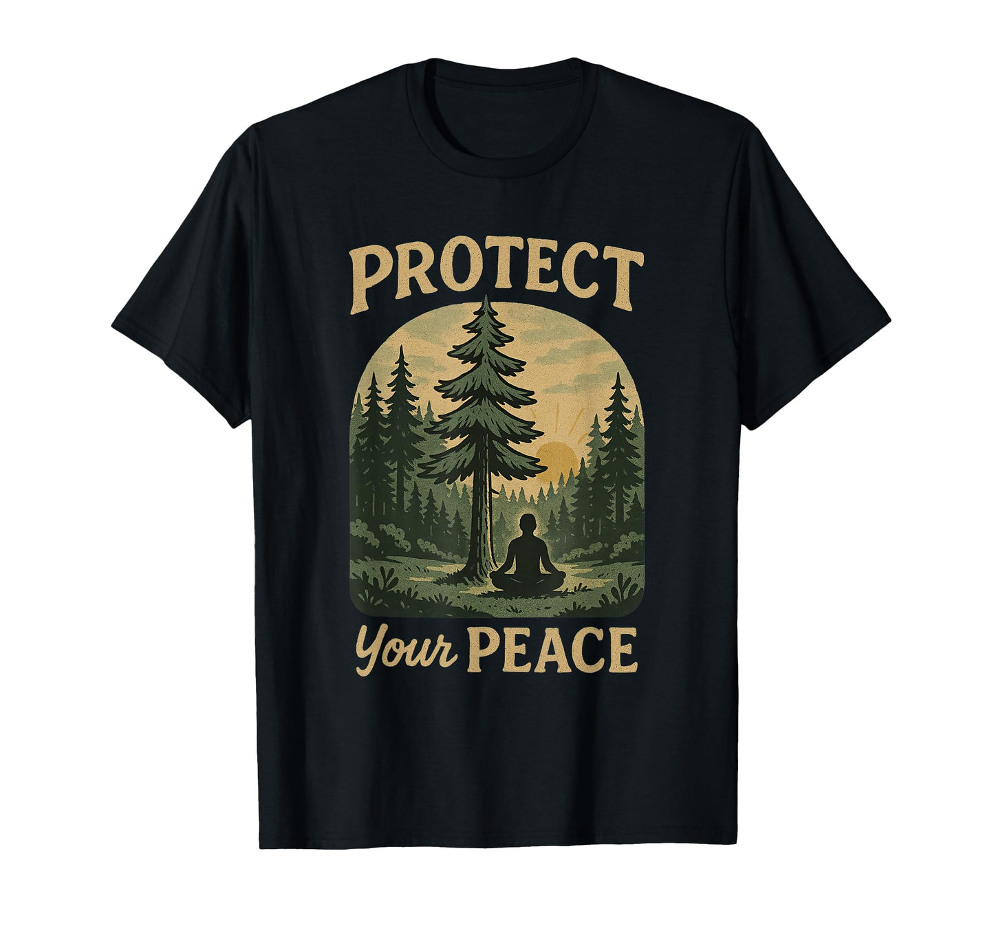 Protect Your Peace Mental Health Awareness Nature T-Shirt