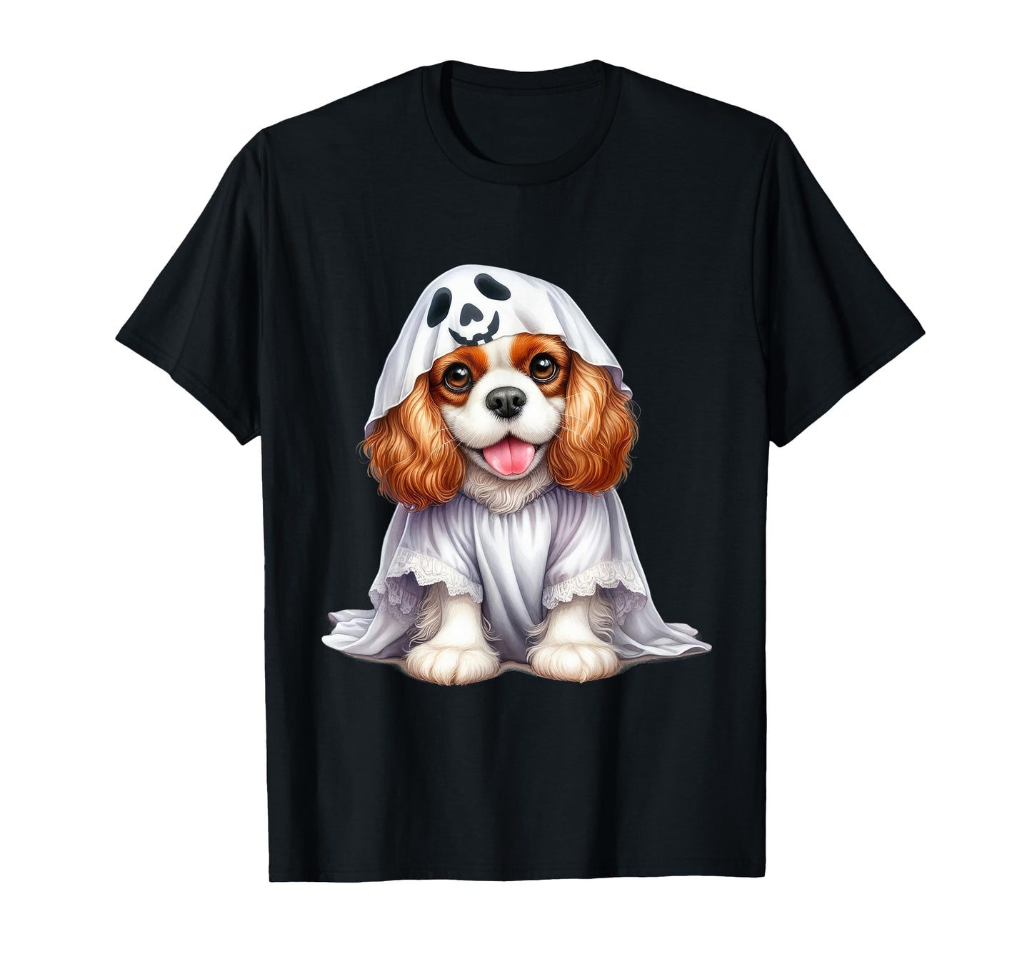 Funny Ghost Cavalier King Charles Spaniel Dog Lover T-Shirt