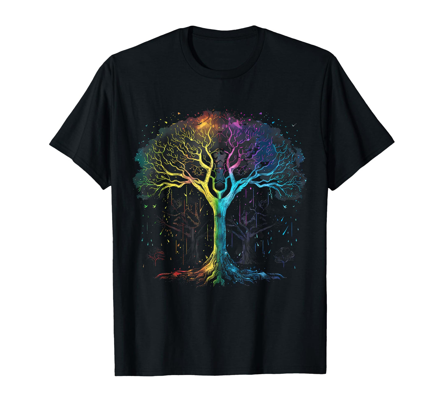 Tree of Life Yggdrasil Rainbow Tree T-Shirt