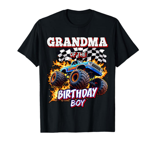 Grandma of the Birthday Boy Monster Truck Birthday Party T-Shirt
