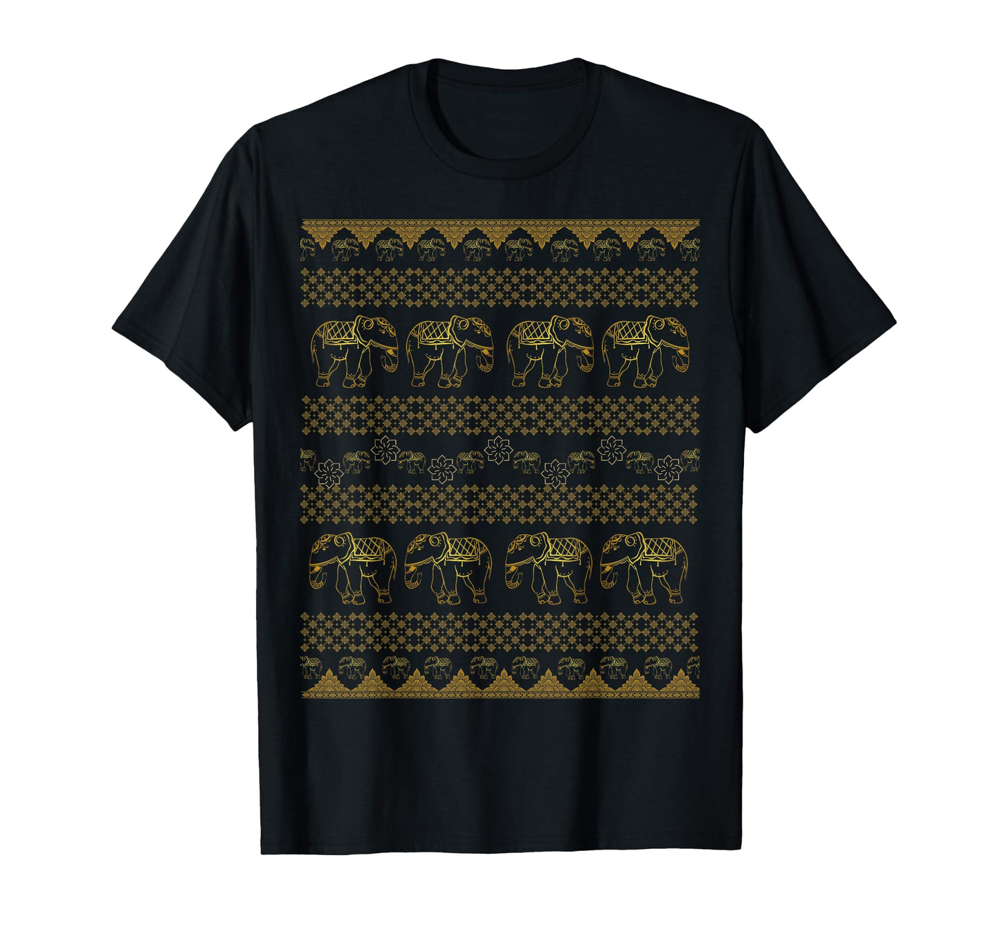 Thai Chang Pants Elephant Hippie Boho Yoga Palazzo Mandala T-Shirt