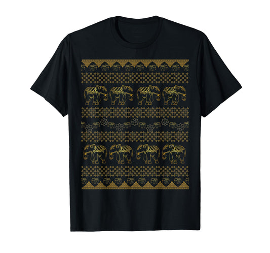 Thai Chang Pants Elephant Hippie Boho Yoga Palazzo Mandala T-Shirt