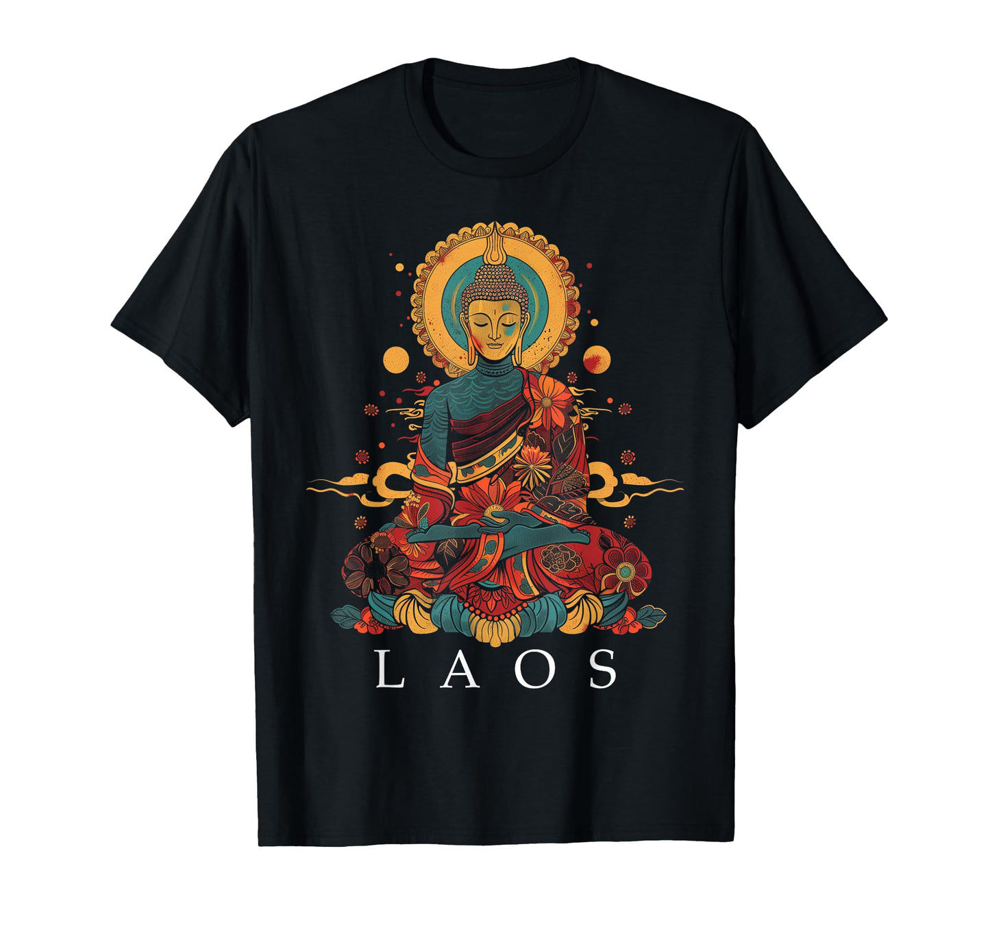 Laos Buddha Vintage Buddhist Souvenir T-Shirt