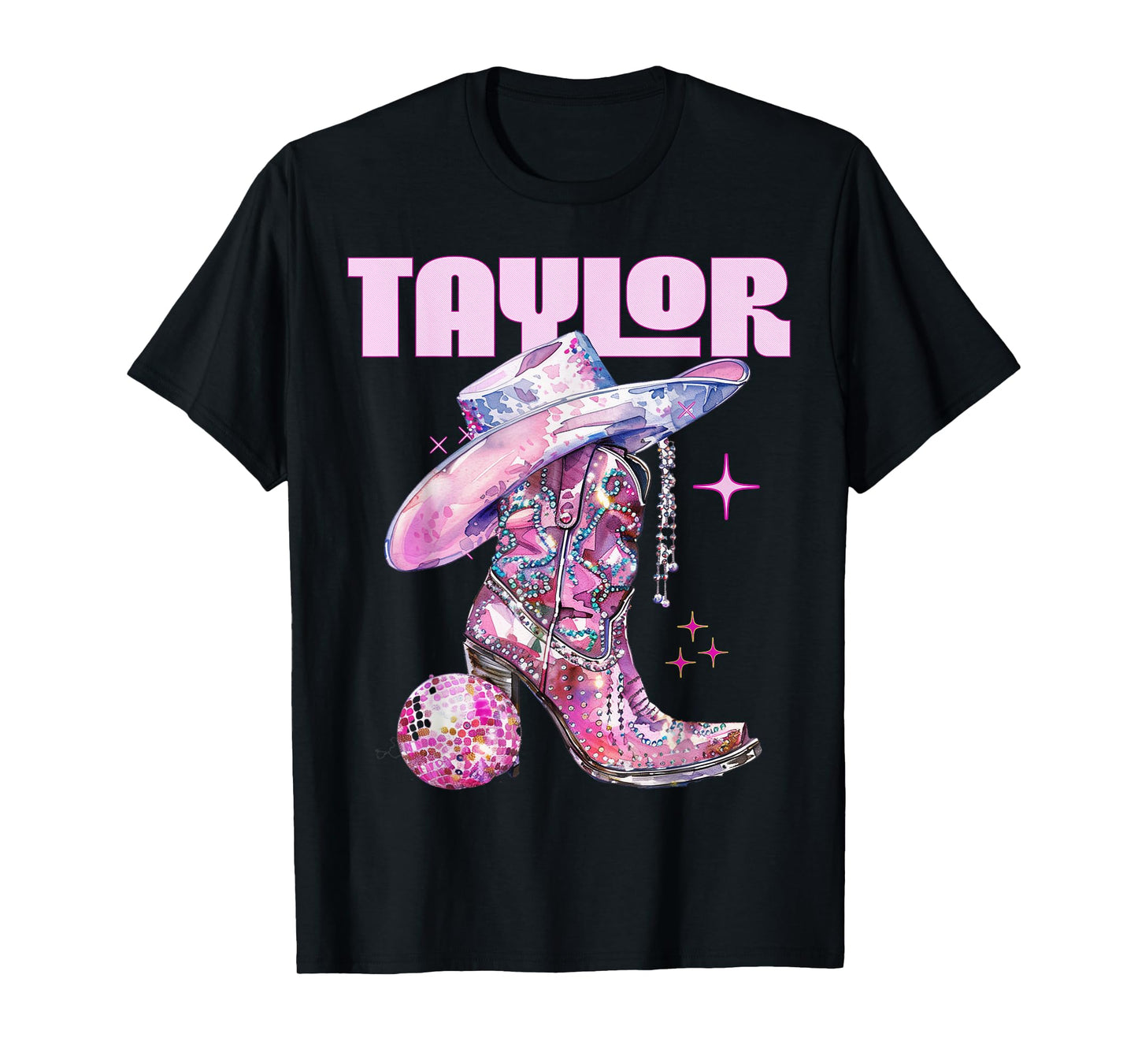Taylor Outfit Cowgirl Boots Youth Women Teen Girls Name T-Shirt