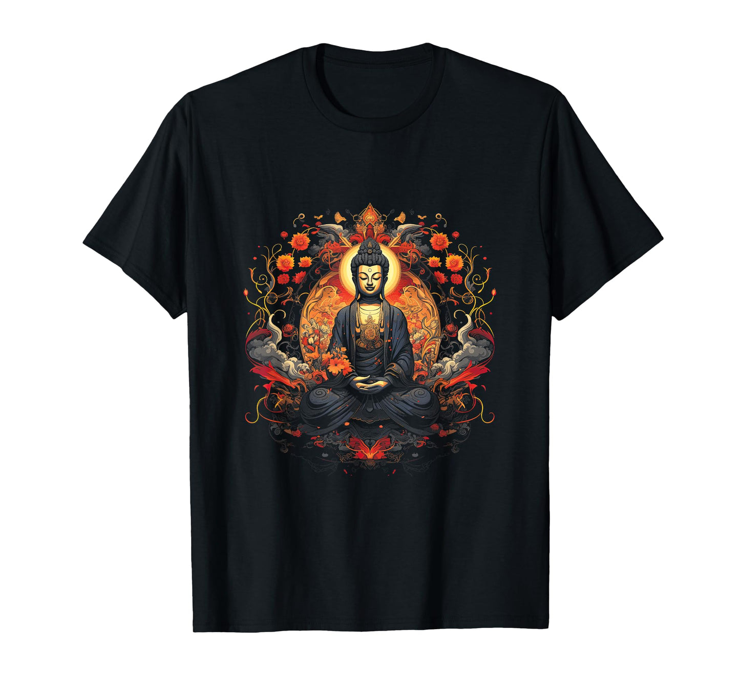 Spirituality Artwork Peace Zen Yoga Asia Guatama Buddhism Buddha Religion Meditation Spiritual T-Shirt, Small
