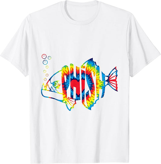 Colorful Phish-Jam, Tie-Dye for Fisherman, Fish Outfits