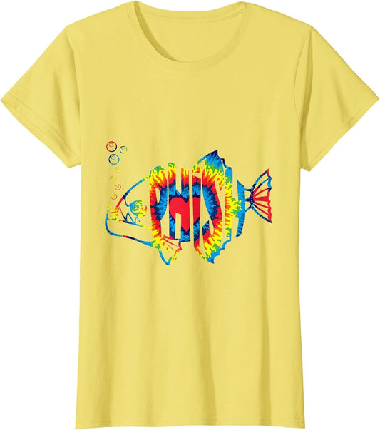 Colorful Phish-Jam, Tie-Dye for Fisherman, Fish Outfits