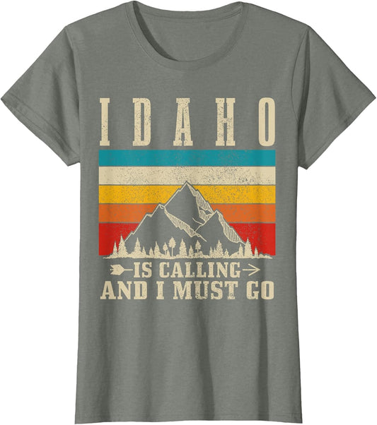 Idaho is Calling & I Must Go Vintage Mountains Hiking Hiker