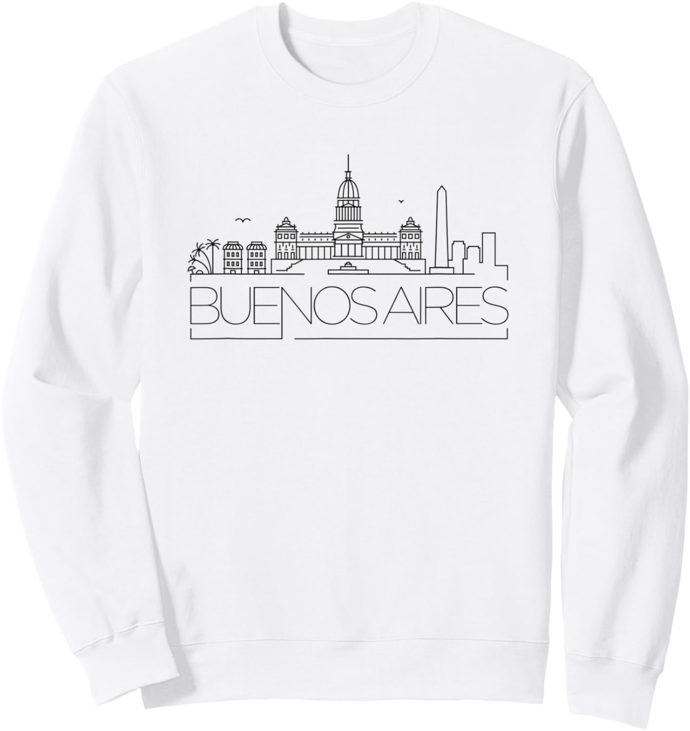 Buenos Aires Skyline Sweatshirt - Sweatshirt | White