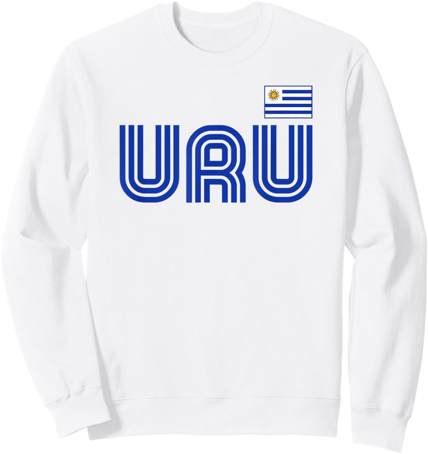 Uruguay Flag Retro International Country Uruguayan Pride Sweatshirt - Sweatshirt | White