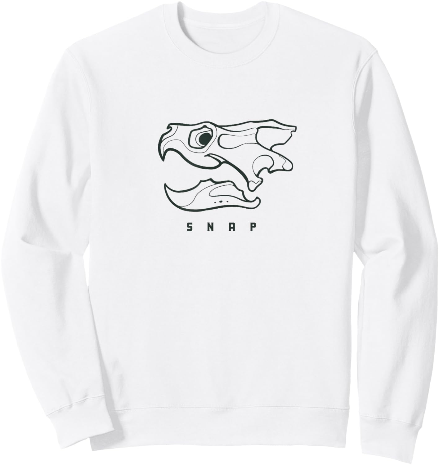 Common snapping turtle skull, side view. For reptiles lovers Sweatshirt - Sweatshirt | White