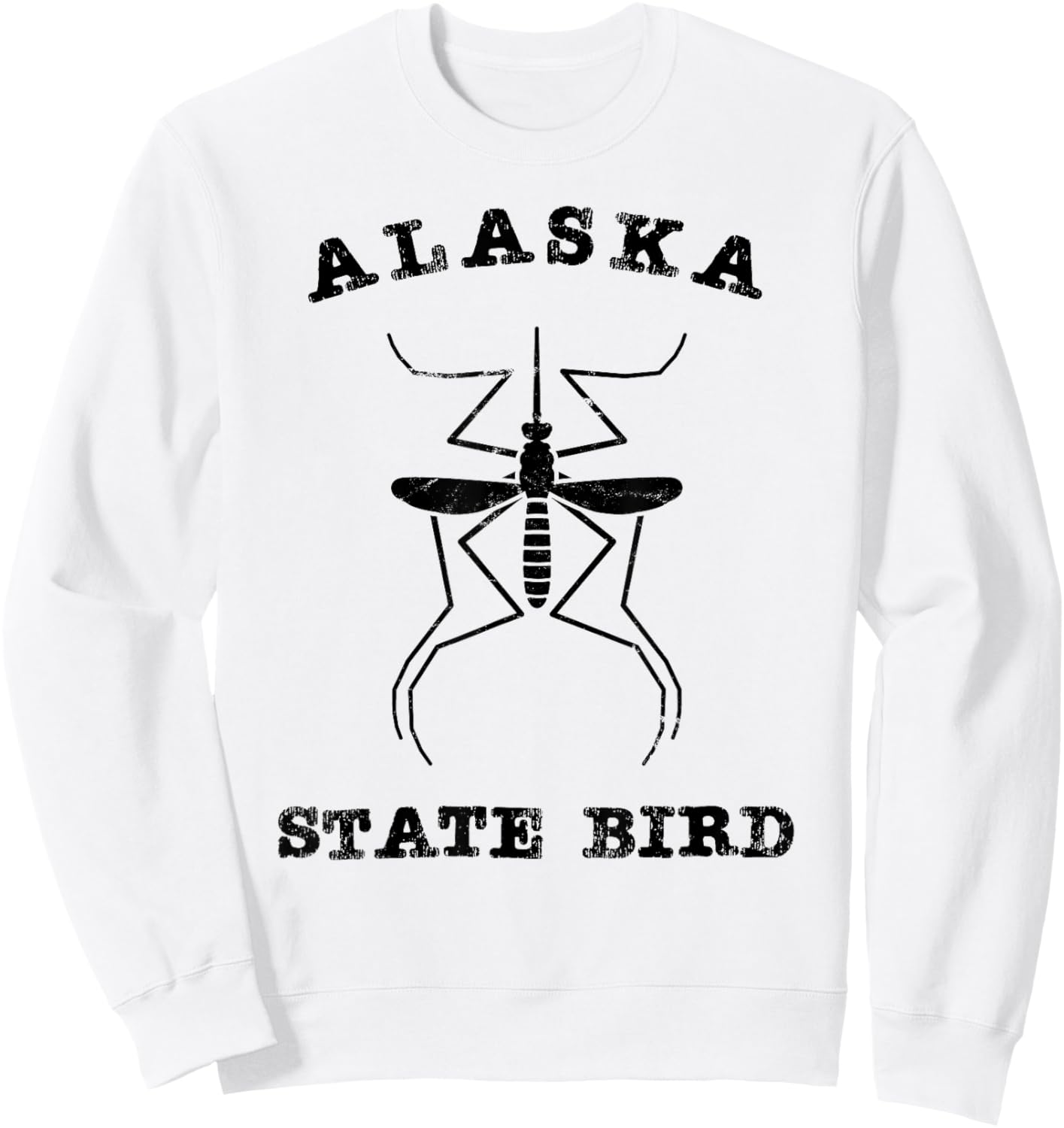 Alaska State Bird Mosquito Sweatshirt - Sweatshirt | White