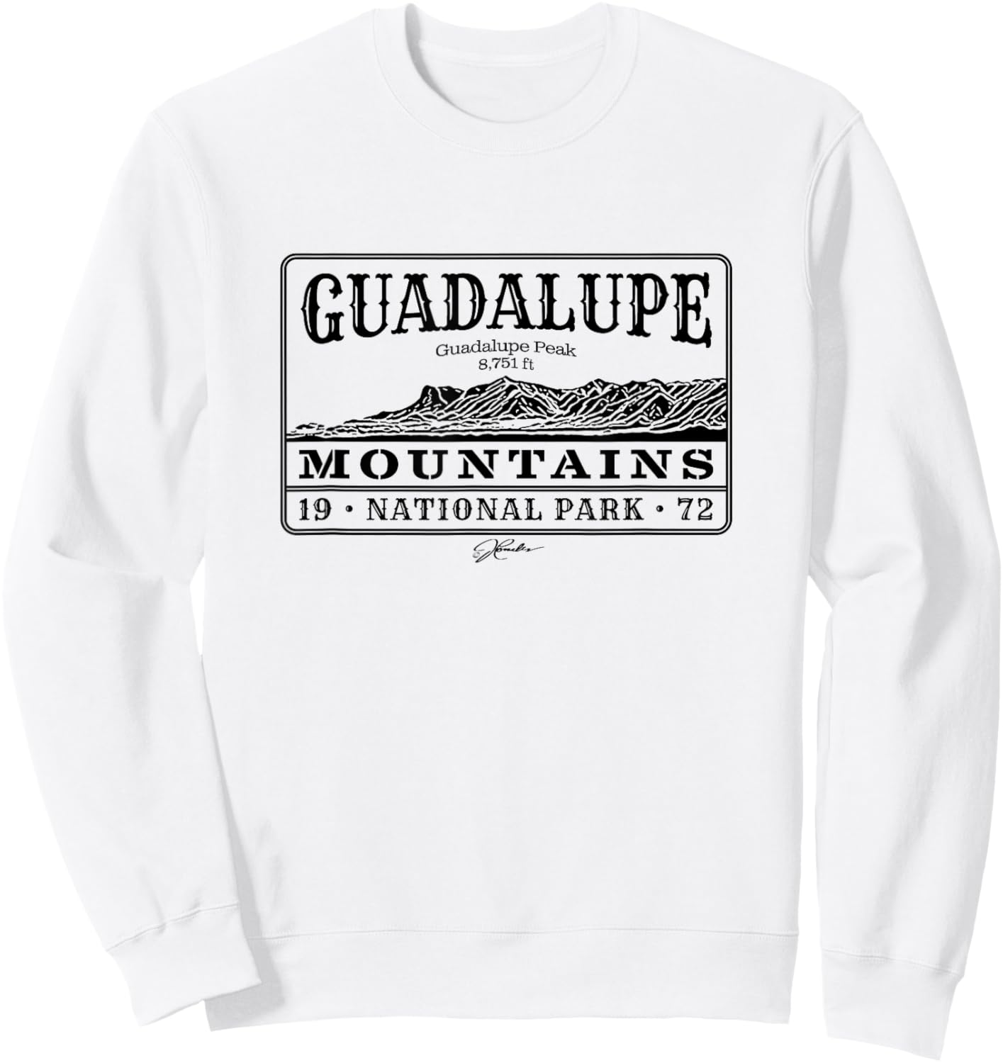 JCombs: Guadalupe Mountains National Park, Texas Sweatshirt - Sweatshirt | White
