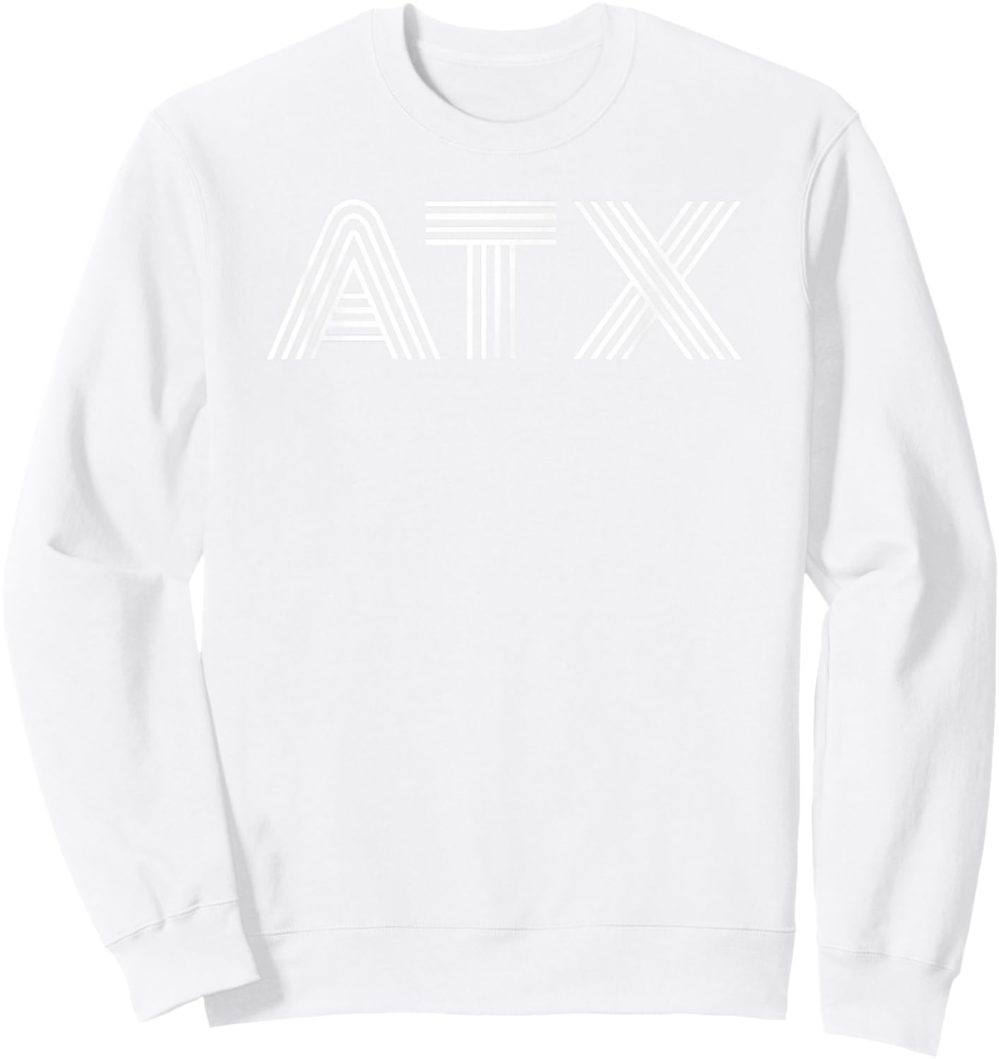 ATX/Austin TX Retro Design in White Sweatshirt - Sweatshirt | White